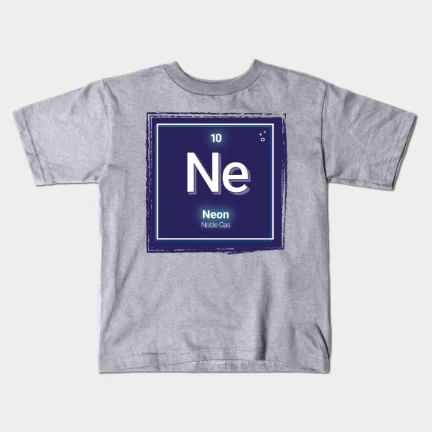 The periodic table - Neon - blue Kids T-Shirt by Hakubiya